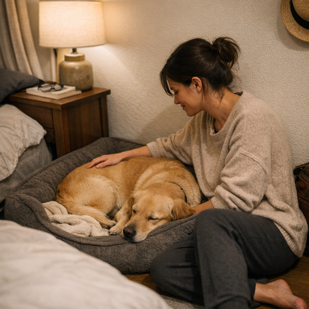 When Nighttime Feels Unfinished: A Dog’s Restless Ritual