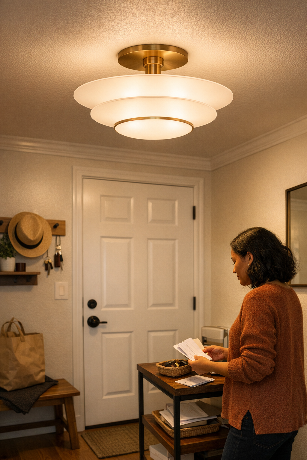 How Warm Light Changes the Feel of Our Entryway