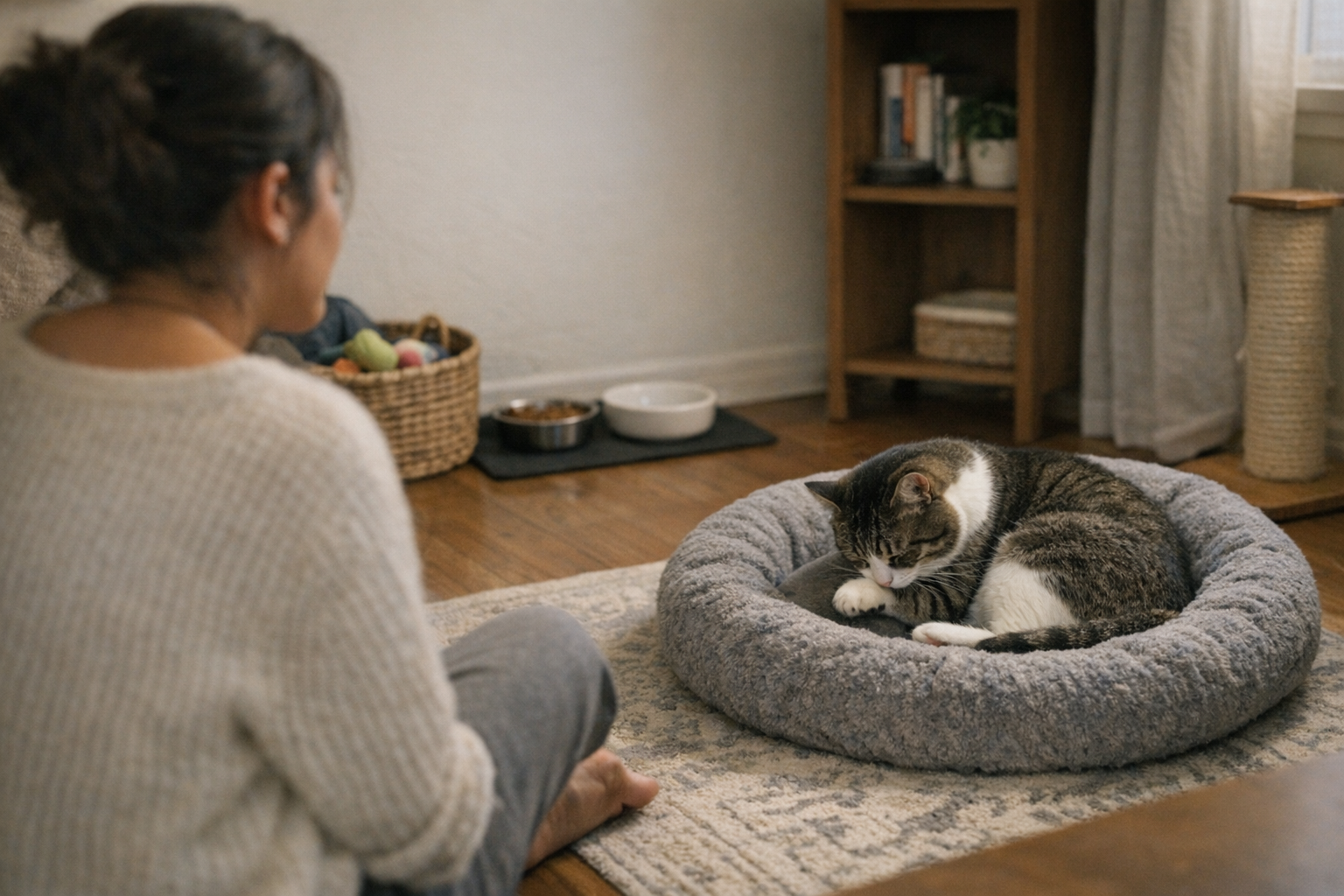 Evenings Quieted by Simple Changes in Cat Spaces