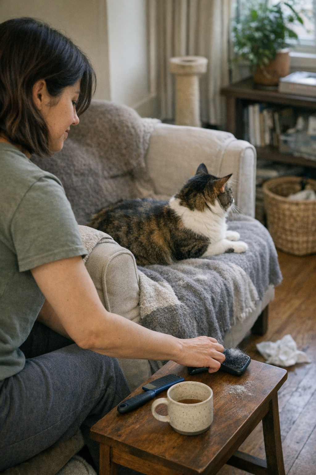 When Pausing Grooming Brings Calm to Home and Cat