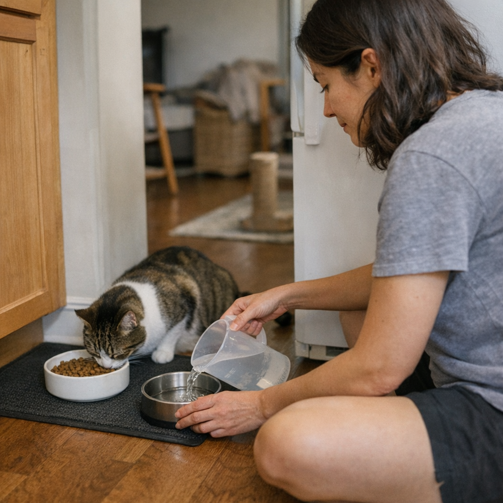 Quiet Mornings Begin with Thoughtful Cat Feeding Spaces