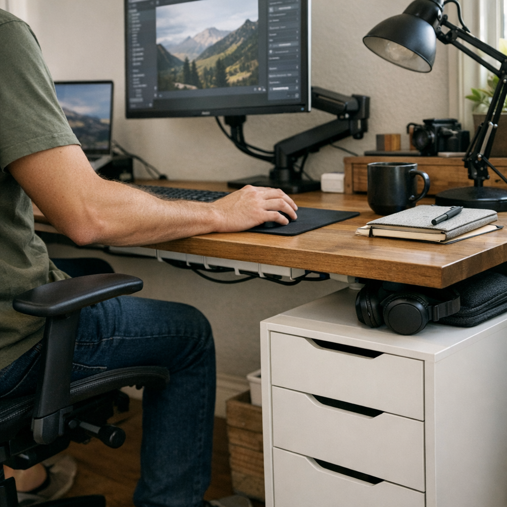 When a Desk Setup Stops Interrupting Your Day